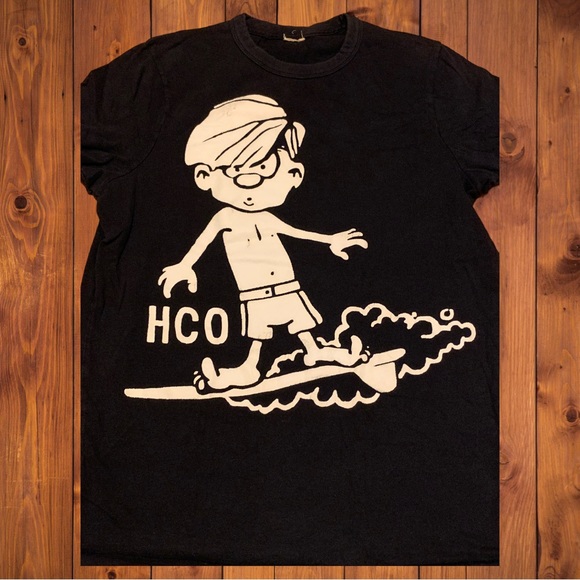 Hollister Co Aeropostale American Eagle Shirt Surfing Guy Cute Graphic Tee - Picture 2 of 4